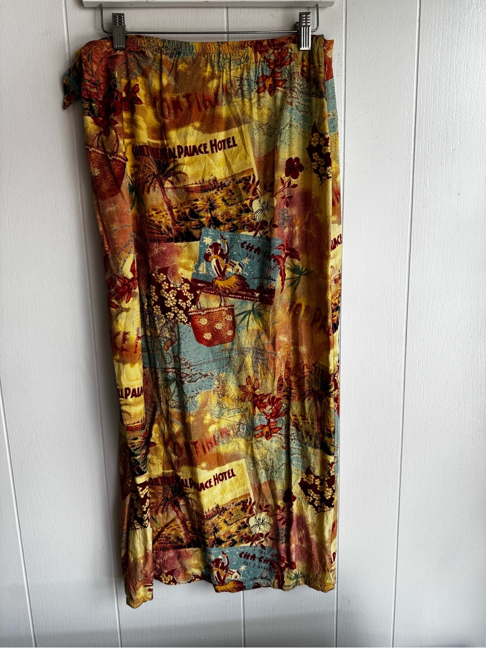 Vintage-Inspired Yellow Floral Midi Wrap Skirt